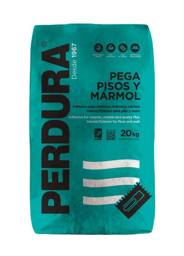 PZA       PERDURA PEGA PISO Y MARMOL  BCO - 20 KG