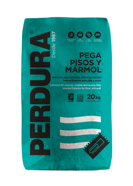 PZA       PERDURA PEGA PISO Y MARMOL  BCO - 20 KG
