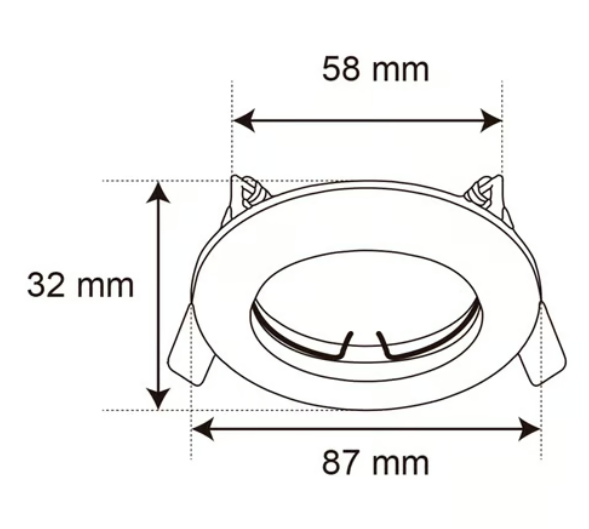 TECNOLITE-LAMPARA / YD-220/B EMPOTRADO ALEZIO BLANCO